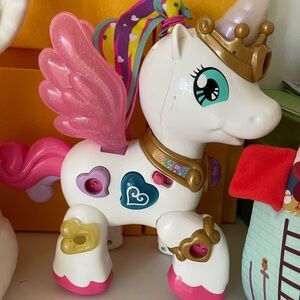 Magical Pink and White Unicorn Toy